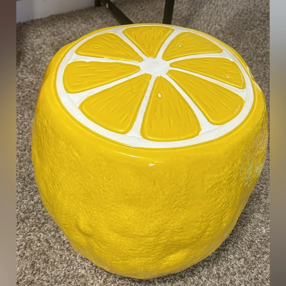 Other | Brand New Viral Homegoods Fruit Stool Lemon Glossy Finish